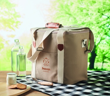 Logo trade corporate gifts picture of: Large cooler bag canvas 450gr/m